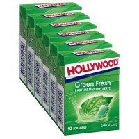 Lot de 6 étuis Hollywood chewing gum Green Fresh