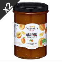 2 Confitures d'abricot de France Bio 250g