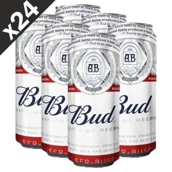 Pack de 24 bi�res Bud 50cl