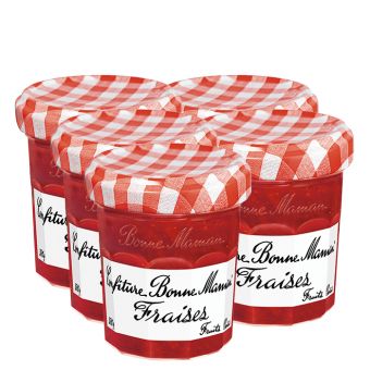 Lot de 5 confitures fraise Bonne Maman 30g