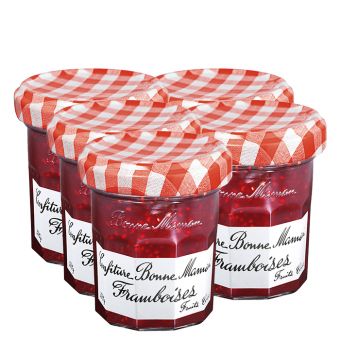 5 confitures framboise Bonne Maman 30g