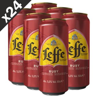 Pack de 24 bires Leffe Ruby 50cl