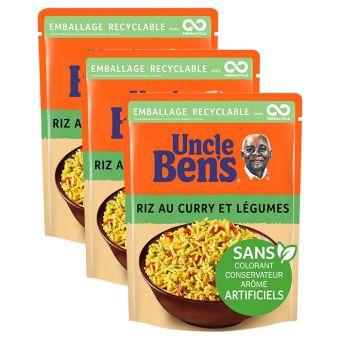 Trio de riz au curry et légumes Uncle Ben's