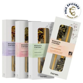 Assortiment 4x2 bouquets de fleurs  infuser