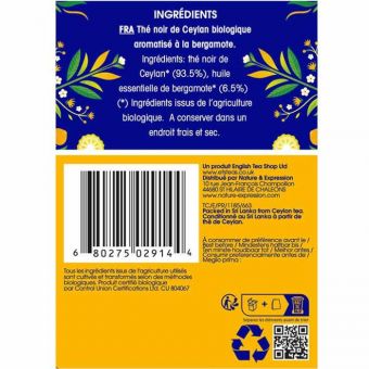 Earl Grey th Bio 20 sachets