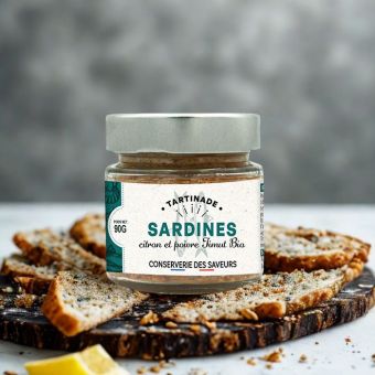 Tartinade de sardines citron poivre Timut Bio