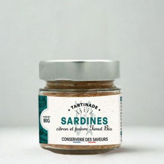 Tartinade de sardines citron poivre Timut Bio