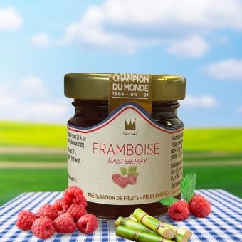 Confiture de framboise au sucre de canne 45g
