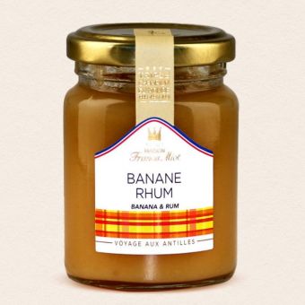 Confiture de banane rhum au sucre de canne 100g