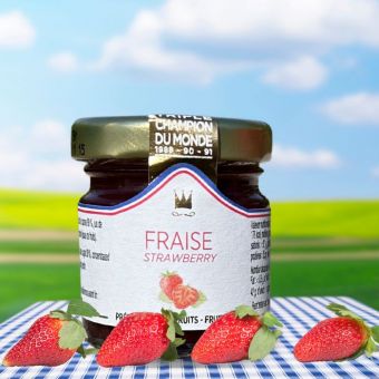 Confiture de fraise au sucre de canne 45g