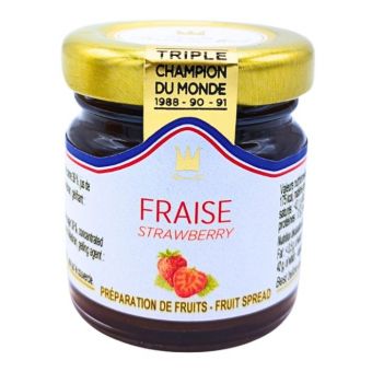 Confiture de fraise au sucre de canne 45g