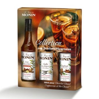 Coffret de sirops pour boissons hivernales Monin 3x25cl