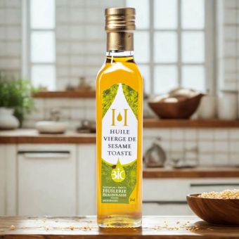 Huile vierge de s�same toast� BIO 25cl