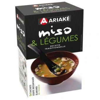 Soupe miso l�gumes Ariak� 3x20cl