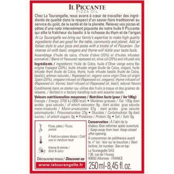 Huile Il Piccante - Huile piquante pour pizza - 250ml