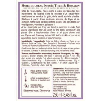 Huile Infus�e au Thym & Romarin - 250ml