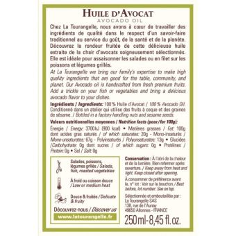 Huile d'Avocat - 250ml
