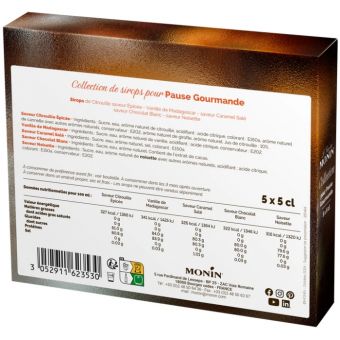 Coffret pour Pause Gourmande Monin 5x5cl