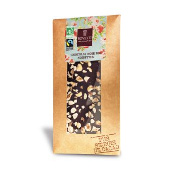 Tablette de chocolat noir Bio noisettes 100g