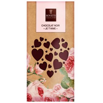 Tablette chocolat noir "Je t'aime" 100g
