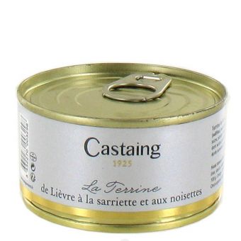 Terrine de livre  la sarriette et aux noisettes 130g