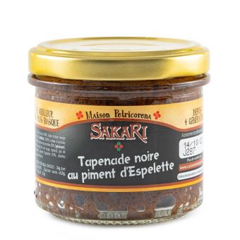 Tapenade noire au piment d'Espelette 90g