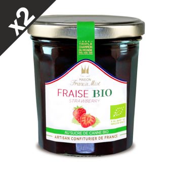 2 Confitures de fraise Bio 340g