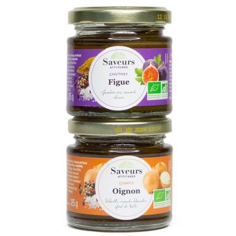 Duo confit et chutney d'oignon et figue Bio