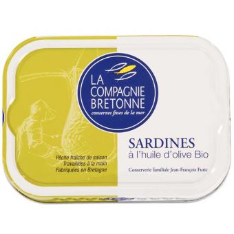 Sardines  l'huide d'olive extra Bio 115g