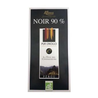 Tablette de chocolat noir 90% cacao du Prou 100g